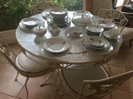 MID CENTURY TABLE AND CHAIRS