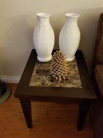 End Table, Vases, Large Pine Cone