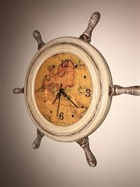 SHIP WHEEL CLOCK
