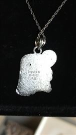 DETROIT TIGERS 925 STERLING SILVER TEAM LOGO NECKLACE