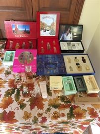 GIVENCHY, BVLGARI, CALVIN KLEIN AND RAMPAGE PERFUME SETS.