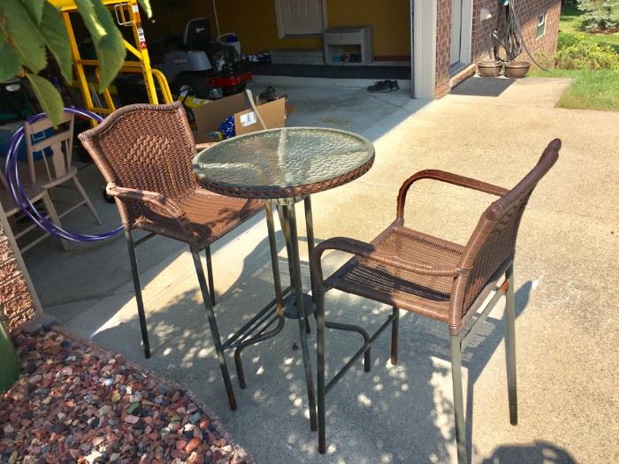 3-Piece Wicker Patio Set 