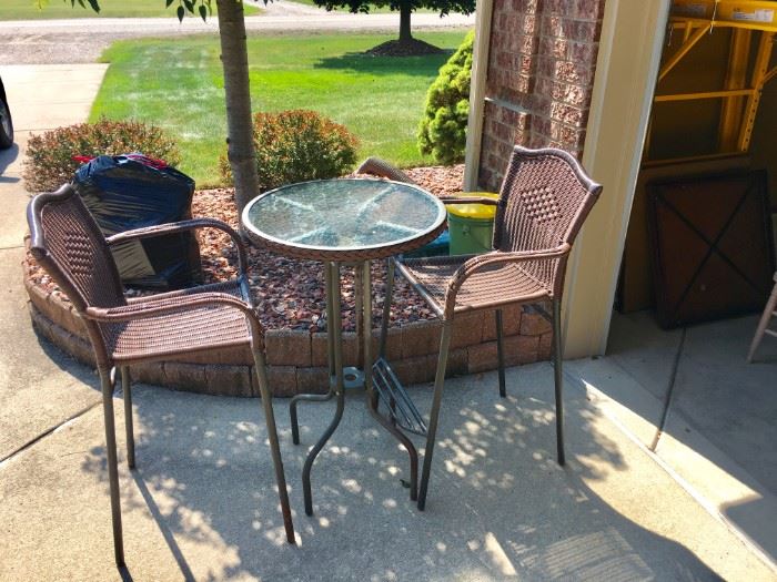 3-Piece Wicker Patio Set 