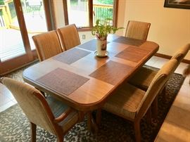 DINING TABLE W/6 CHAIRS.