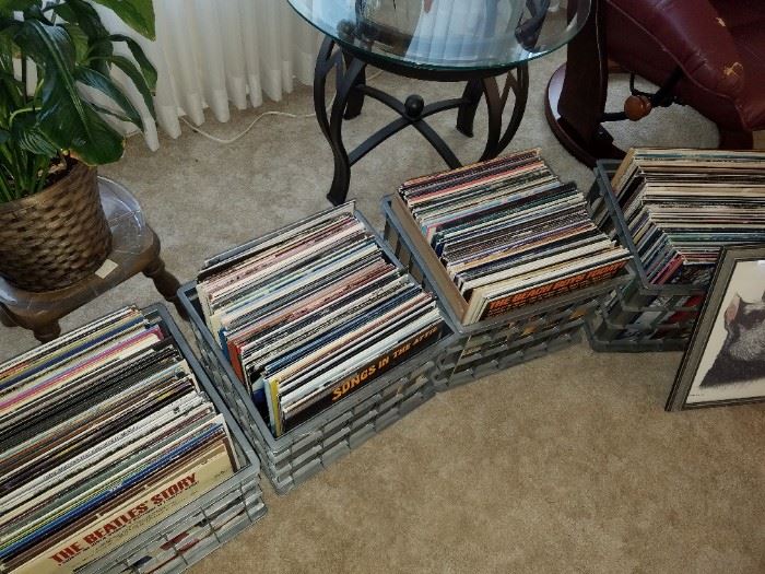 Lots of Vinyl Records and they look in good condition and jackets are pretty good.