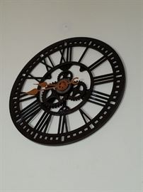 Steam Punk Gear Clock - very large - great accent piece.