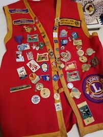 Lions Buttons and Vest