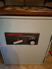 Safe with combination.