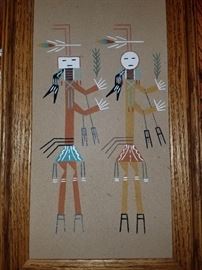 Boy and Girl Navajo Sand Painting