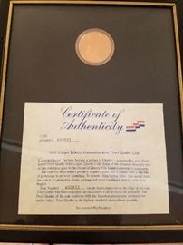 Solid Copper Liberty Coin w/Authenticity