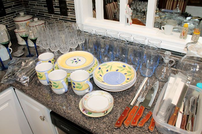 Dishes and glasses