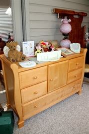 Baby changing table / dresser - also have matching baby bed that converts to trundle bed