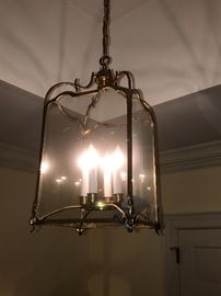 Vintage brass foyer lantern