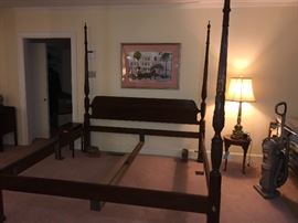 White of Mebane Rice Carved Poster King  Bed