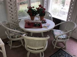 Ficks Reed game table and 4 chairs