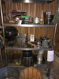 Commercial grade pans and kitchen equipment