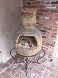 huge clay chimenea