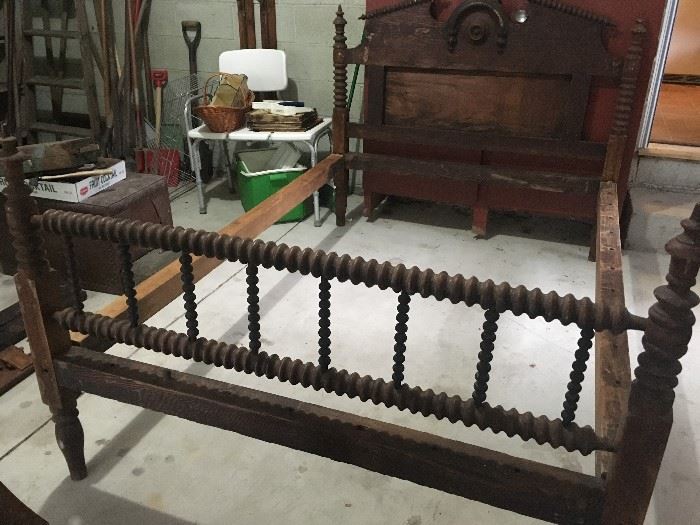 Antique Twin Spindle Bed Frame