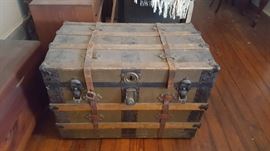 Antique Steamer Trunk Corbin lock