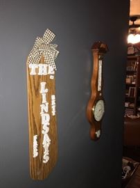 Vintage thermometer/barometer