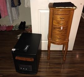Eden Pure Electric Heater and Jewelry Armoire