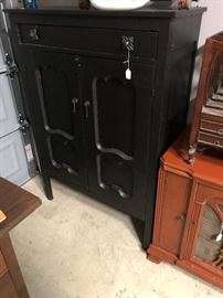 Great Vintage Storage Cabinet with wrought iron hardware