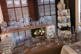 Pressed and Cut Clear glass.   