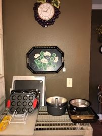 Great Tole Tray with essentially no loses, bakeware and more