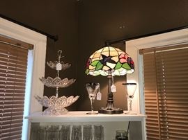 Another Dale Tiffany Lamp and a great vintage 3-tiered serving stand