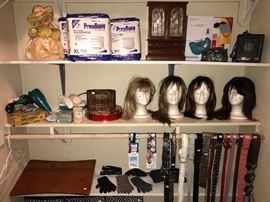 Wigs, belts, and more