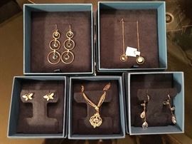 10K and 14K necklace, pendant and ear rings