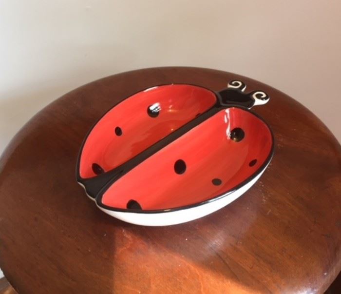 Ladybug bowl...not old, just nic to have around.