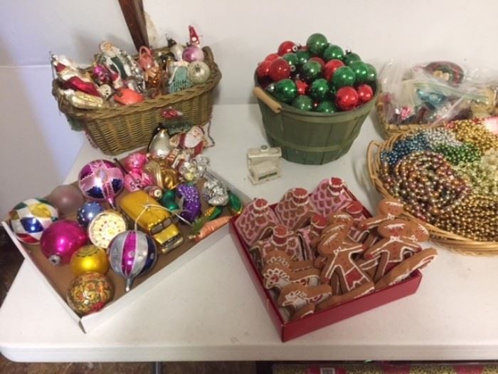 Vintage Christmas ornaments. We had fun sorting and arranging these and we hope you'll have fun looking through them!