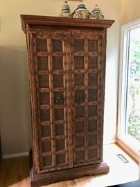 Custom Cabinet designed to incorporate vintage doors