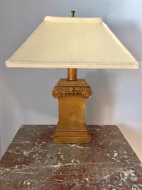 Vintage, art deco metal lamp