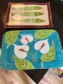 Hand painted platters - Made in Italy