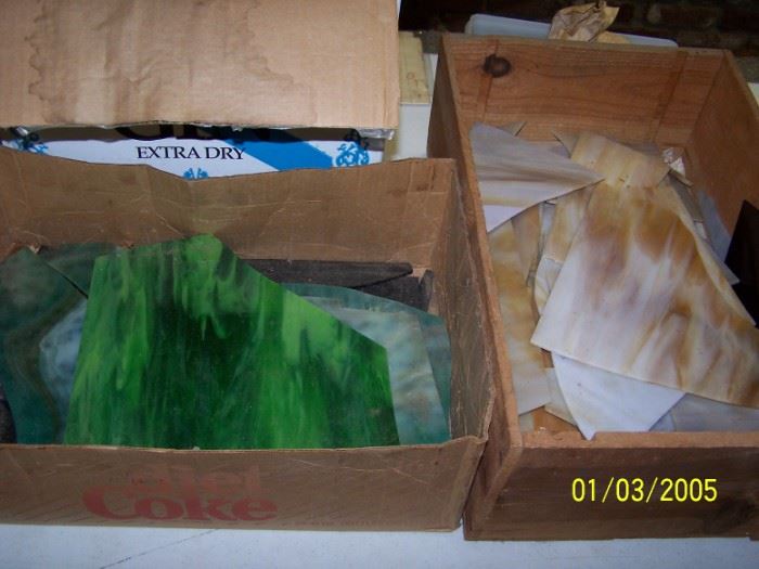 boxes of the stained glass - Basement