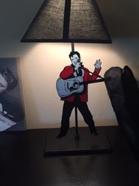 Illuminated Elvis metal lamp ( 3 foot tall)