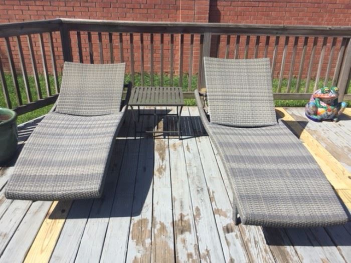 Aluminum pool chaise lounges