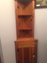 Pine corner cabinet