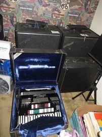 2-Cardovax Accordion Amps and 2-Accordions