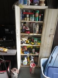 Cleaning Supplies, Metal Cabinet