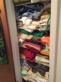 Full Linen Closet, Full Size Sheets, Tableware etc