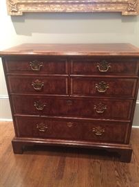 6 Drawer burl wood chest with brass hardware.  Aston Court by Henredon...beautiful and in excellent condition!