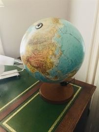 Vintage globe with light