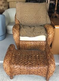Wicker Occasional Chair and Ottoman WN1003 Local Pickup https://www.ebay.com/itm/123400234757