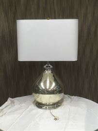 Silver Base Glass Lamp with Rectangle Shade BD8009 https://www.ebay.com/itm/113297301066