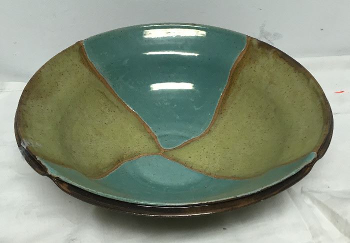 L'Azzio Pottery Bowl Large Center Piece  BD8104  https://www.ebay.com/itm/113288815652