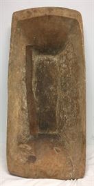 Hugh Antique Turkish Primitive Hand Craved Wooden Bowl ~ 2' X 3' CW0110