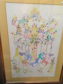 Falk Watercolor 1985 Carousel Framed PT3086 https://www.ebay.com/itm/113305038758